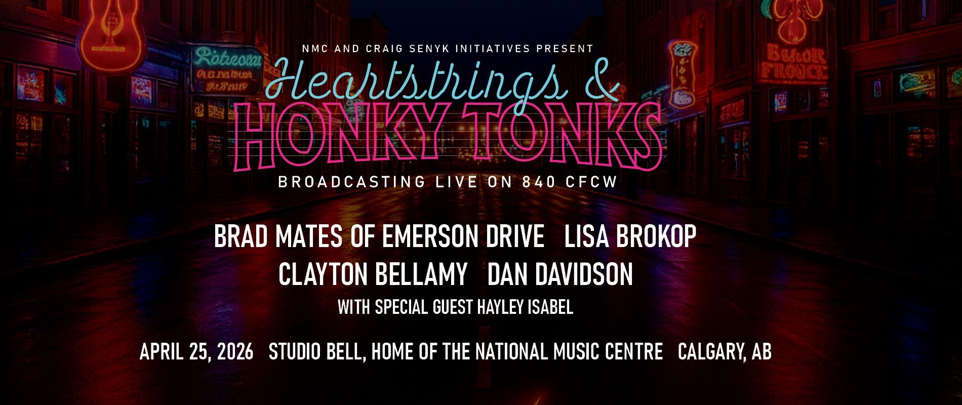 NMC and Craig Senyk Initiatives Present: Heartstrings and Honky Tonks