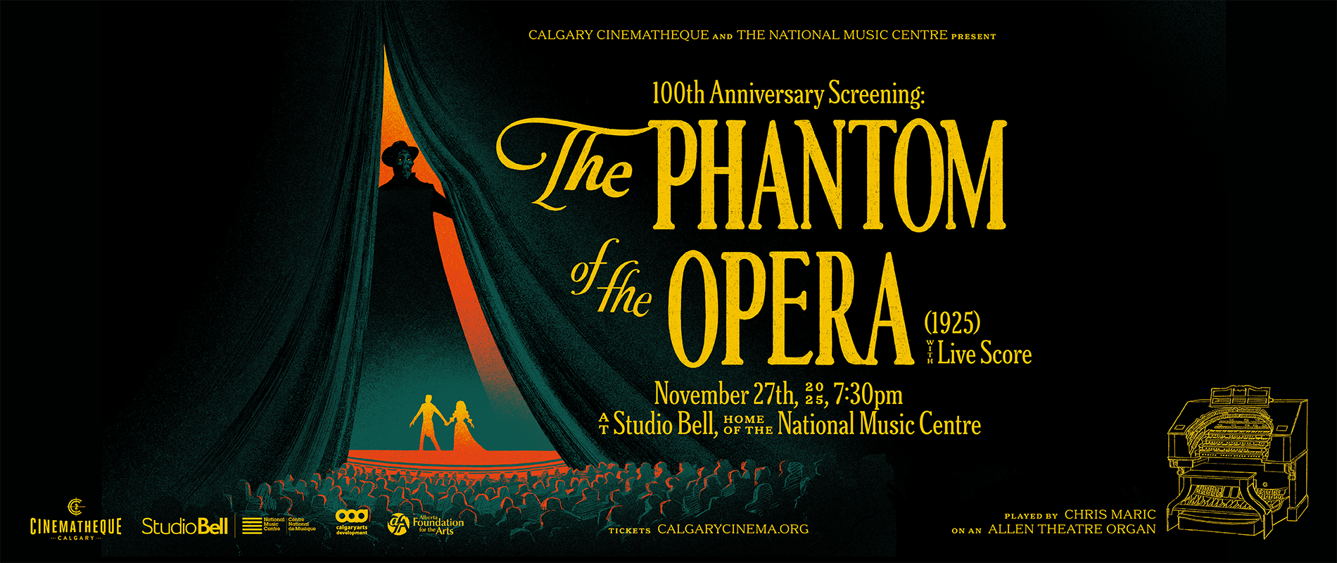Calgary Cinematheque & NMC Present — 100th Anniversary Screening: The Phantom of the Opera (1925) with Live Score
