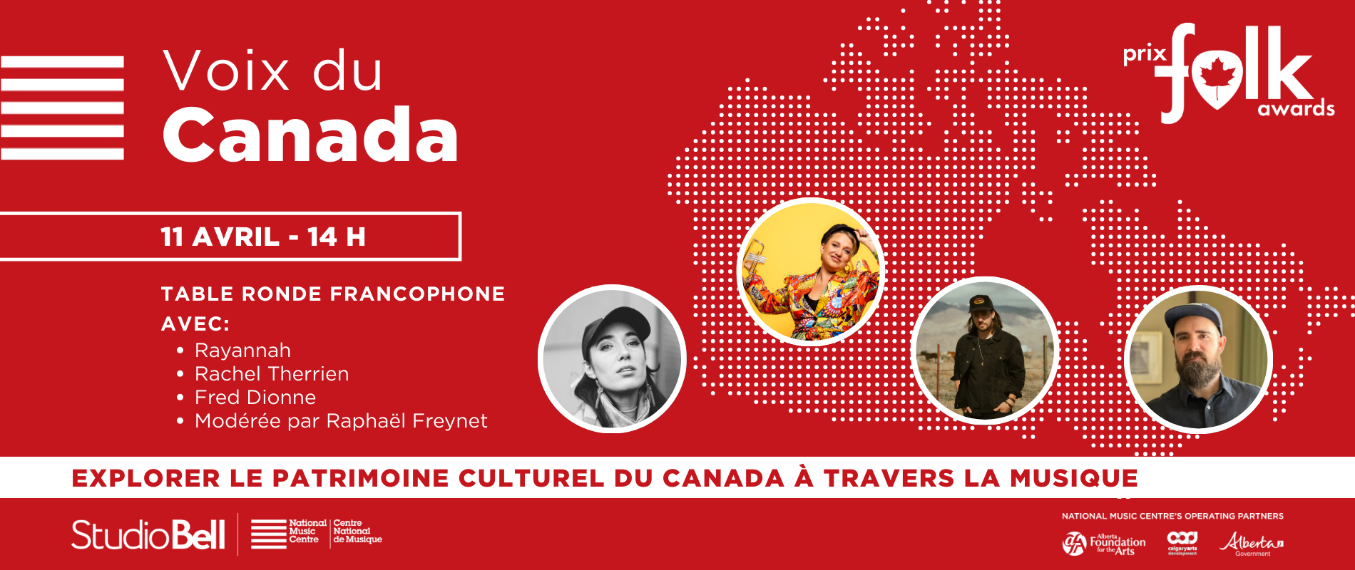 CNM & Les Prix de Musique Folk Canadiennes Présent: Voix du Canada - Table ronde francophone