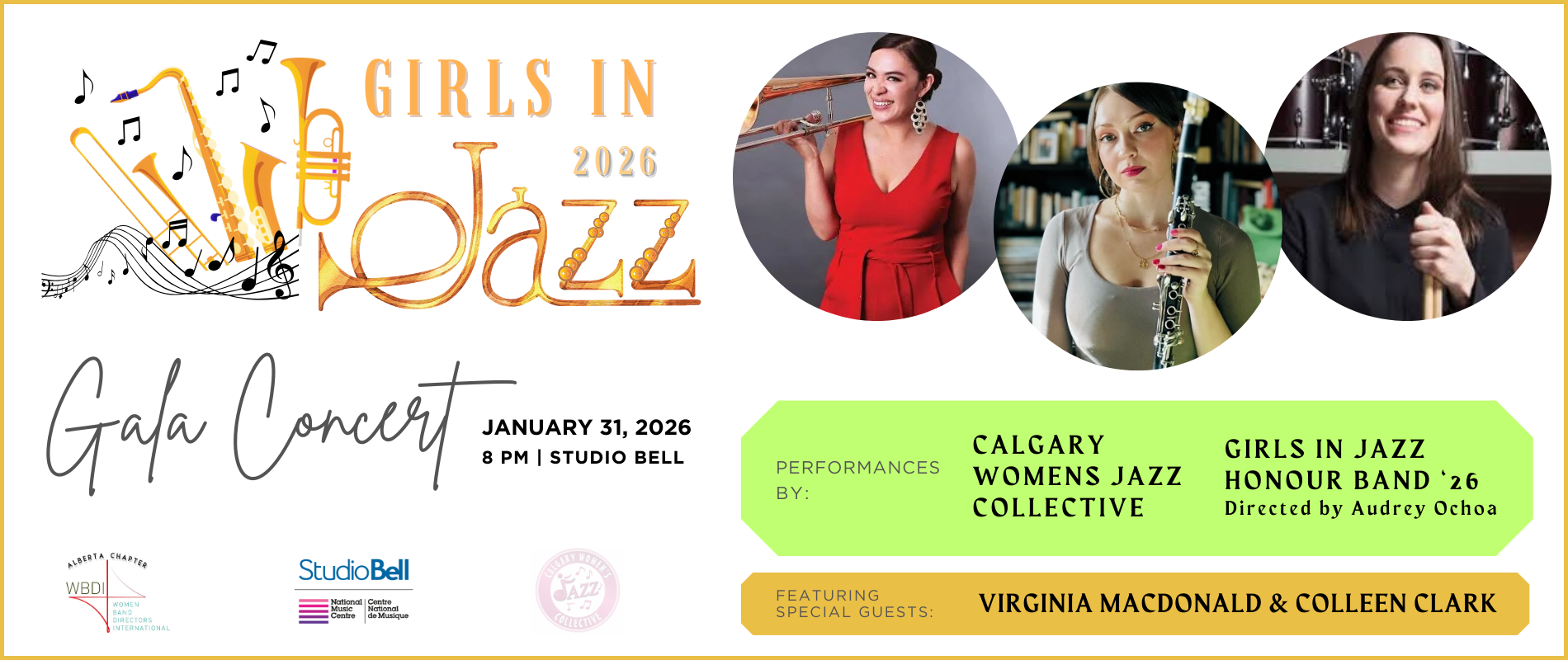 NMC & Women’s Band Directors International (Alberta Chapter) Present: Girls in Jazz 2026 Gala Concert