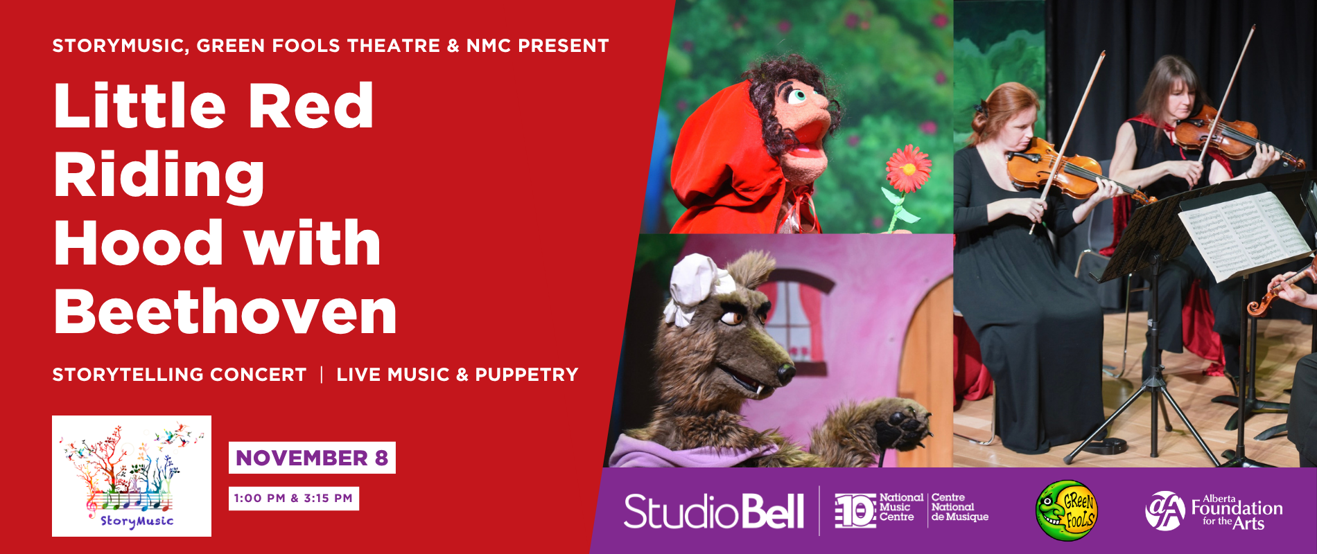 StoryMusic, Green Fools Theatre & NMC Present: Little Red Riding Hood with Beethoven