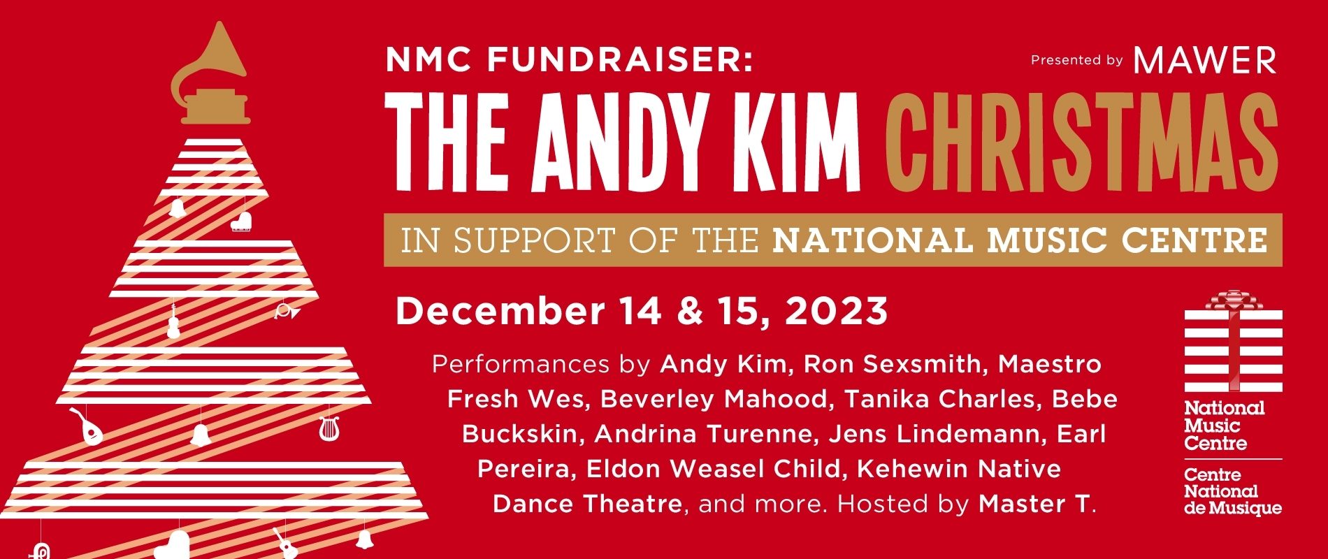 Hip-Hop Pioneer Maestro Fresh Wes and More Artists Added to The Andy Kim Christmas Lineup on December 14 and 15