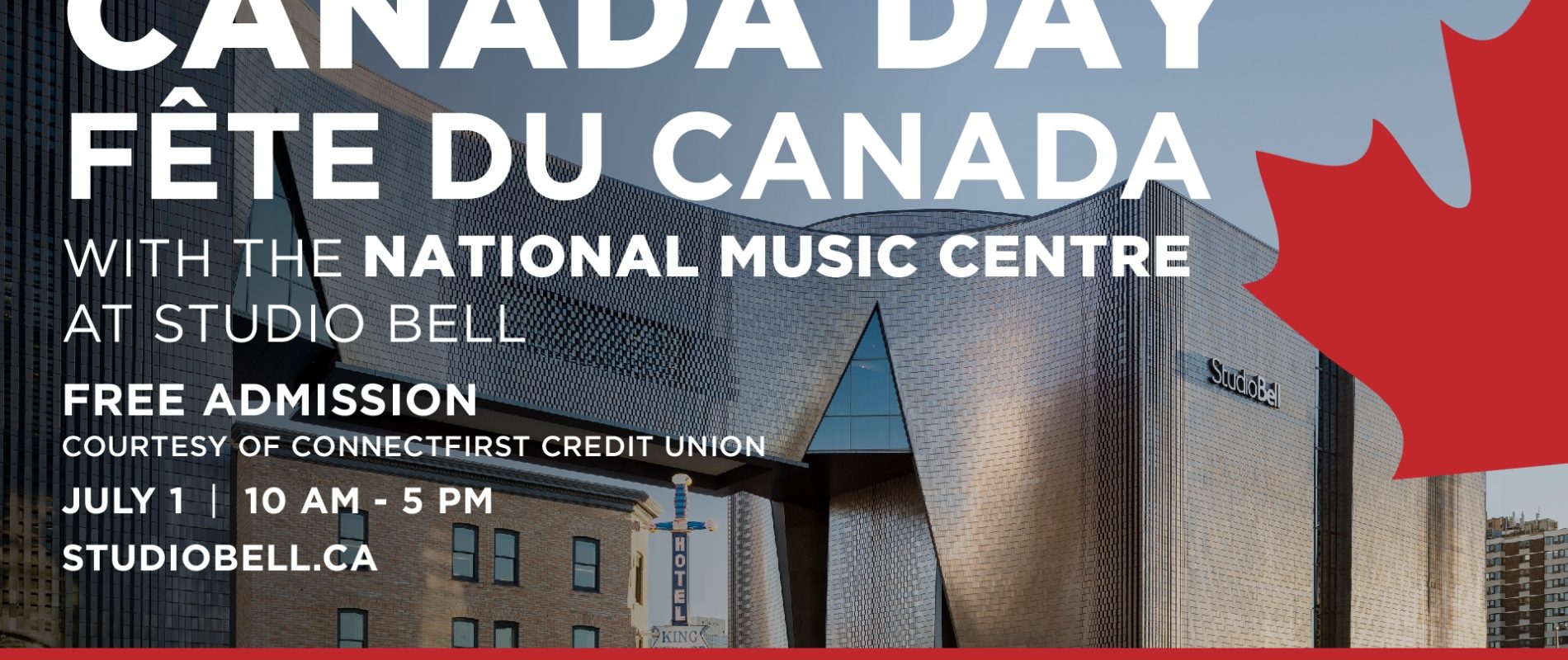 National Music Centre Celebrates Canada Day with Free Admission on July 1, Courtesy of connectFirst Credit Union