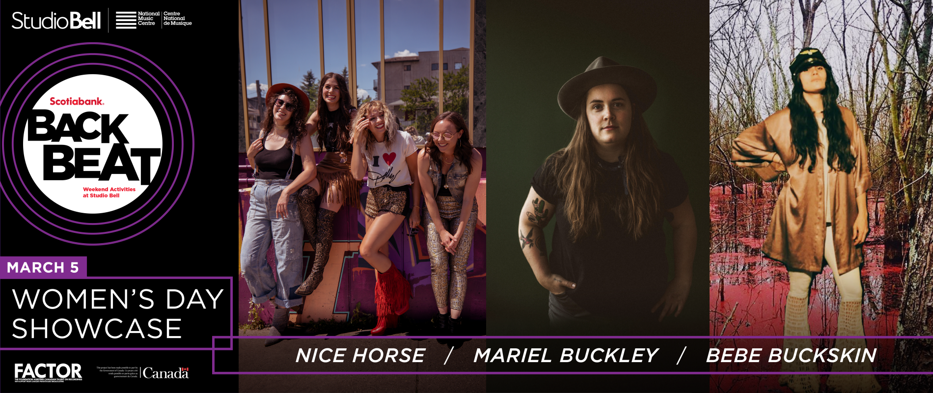 Women's Day Showcase: Nice Horse, Mariel Buckley, and Bebe Buckskin